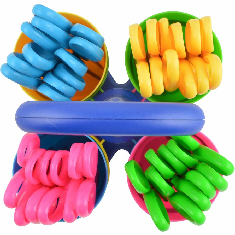 Westcott Teachers Scissors Caddy with 24 pieces of 14606 Blunt - 5" Overall Length - Left/Right - Stainless Steel - Blun