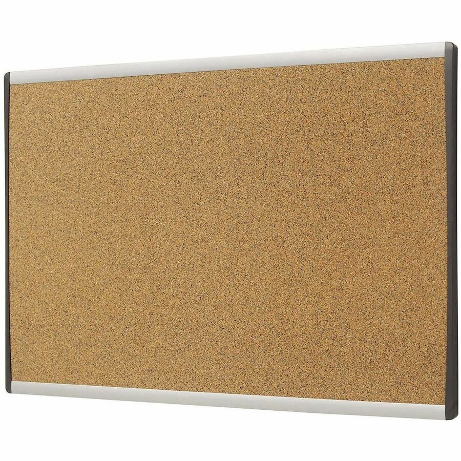 Quartet Arc Cubicle Bulletin Board - 18" Board Height x 30" Board Width - Brown Natural Cork Surface - Durable, Self-hea