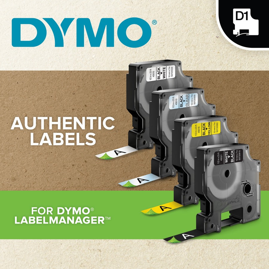 Dymo LetraTag Label Maker Tape Cartridge - x 1/2" Width - Direct Thermal - Silver - 1 Each