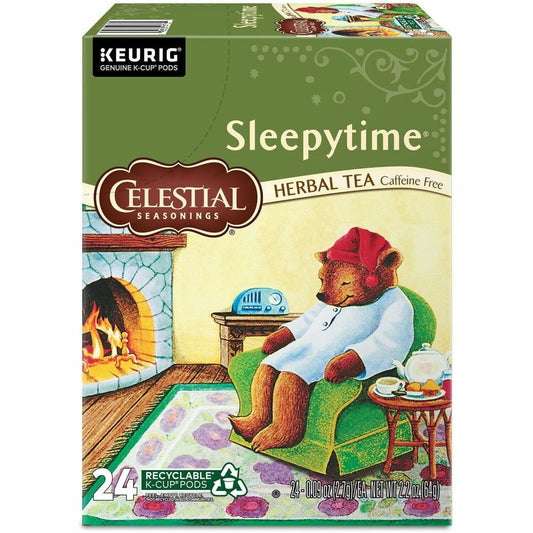 Celestial Seasonings® Sleepytime Herbal Tea K-Cup - Compatible with Keurig Brewer - 24 K-Cup - Caffeine-free - Kosher - 