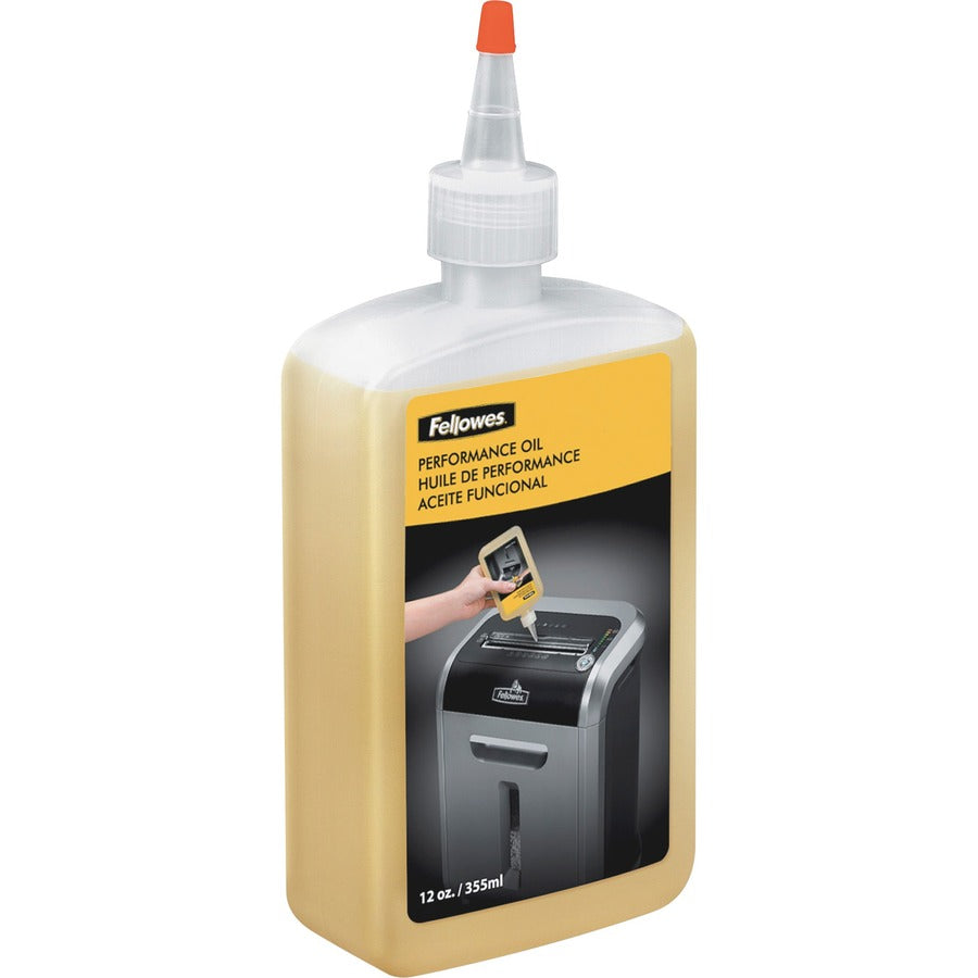 Fellowes Powershred® Shredder Oil - 12 Oz. Bottle - 12 fl oz - Light Amber