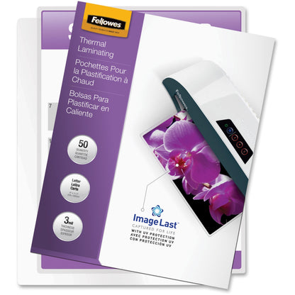 Fellowes ImageLast Thermal Laminating Pouches - Sheet Size Supported: Letter 9" Width x 11.50" Length - 50 / Pack