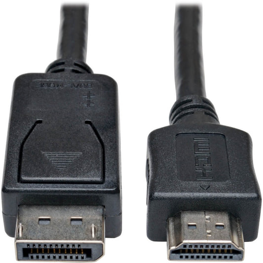 Tripp Lite series DisplayPort to HD Cable Adapter - 6 ft DisplayPort/HDMI A/V Cable for Audio/Video Device, Monitor, TV