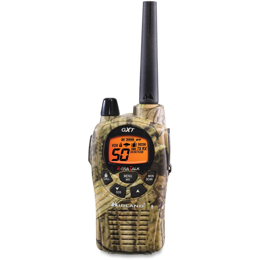 Midland GXT1050VP4 2-Way Pair - 50 Radio Channels - Upto 190080 ft - 38 Total Privacy Codes - CTCSS - 1 Each