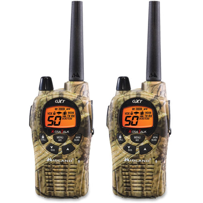 Midland GXT1050VP4 2-Way Pair - 50 Radio Channels - Upto 190080 ft - 38 Total Privacy Codes - CTCSS - 1 Each