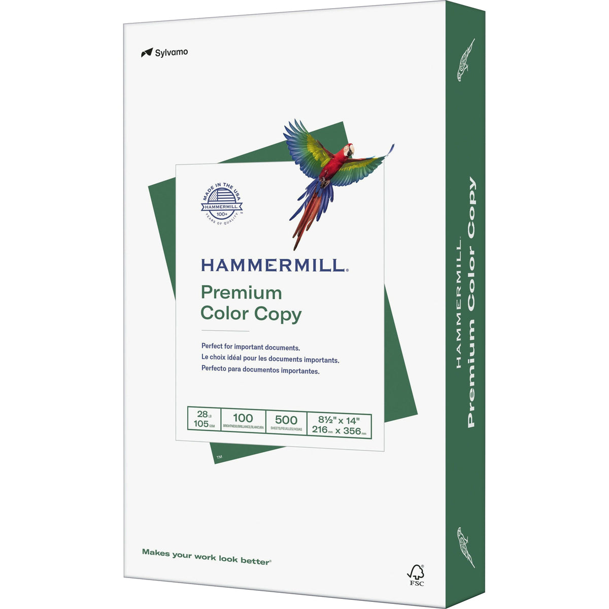 Hammermill Premium Color Copy Paper - White - 100 Brightness - Legal - 8 1/2" x 14" - 28 lb Basis Weight - Ultra Smooth 