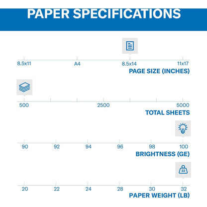Hammermill Premium Color Copy Paper - White - 100 Brightness - Legal - 8 1/2" x 14" - 28 lb Basis Weight - Ultra Smooth 