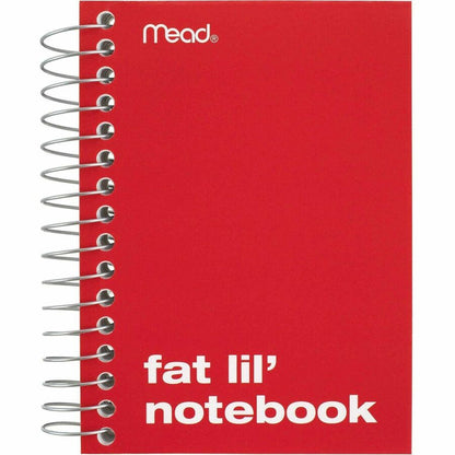 Mead Fat Lil' Notebook - 200 Sheets - Wire Bound - 4" x 5 1/2" Sheet Size - White Paper - Assorted Cardboard Cover - Per
