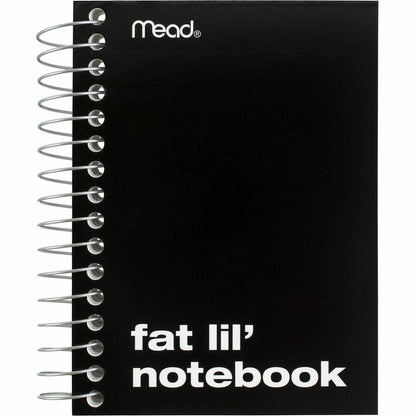 Mead Fat Lil' Notebook - 200 Sheets - Wire Bound - 4" x 5 1/2" Sheet Size - White Paper - Assorted Cardboard Cover - Per