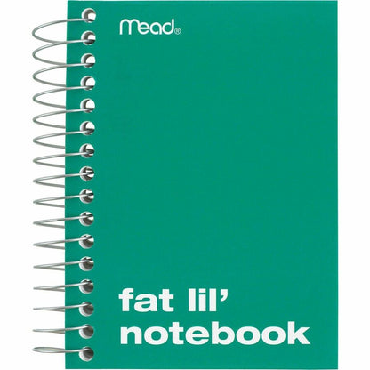 Mead Fat Lil' Notebook - 200 Sheets - Wire Bound - 4" x 5 1/2" Sheet Size - White Paper - Assorted Cardboard Cover - Per