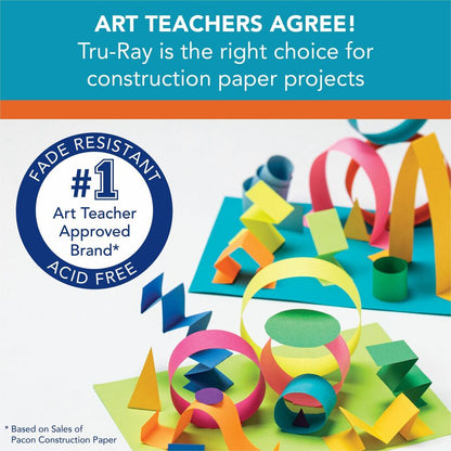 Tru-Ray Heavyweight Construction Paper - 18" Width x 12" Length - Holiday Green - Sulphite - 50 / Pack