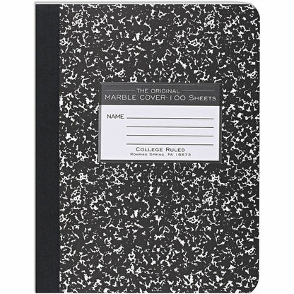 Roaring Spring College Ruled Hard Cover Composition Book - 100 Sheets - 200 Pages - Printed - Sewn/Tapebound - Both Side