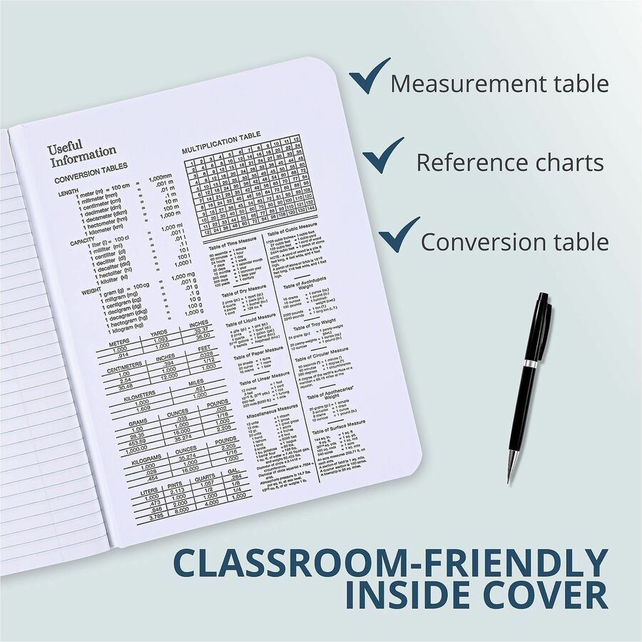 Roaring Spring College Ruled Hard Cover Composition Book - 100 Sheets - 200 Pages - Printed - Sewn/Tapebound - Both Side