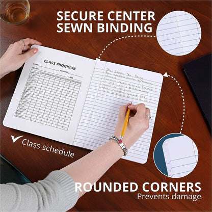 Roaring Spring Wide Ruled Hard Cover Composition Book - 100 Sheets - 200 Pages - Printed - Sewn/Tapebound - Both Side Ru