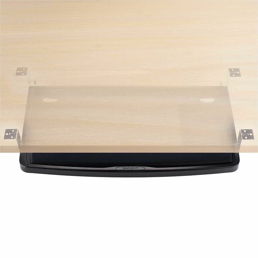 Kensington Underdesk SmartFit Comfort Keyboard Drawer - 1.5" Height x 26" Width x 13.5" Depth - Black - 1 Each