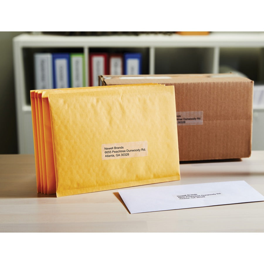 Dymo Clear Address Labels - 1 1/8" Width x 3 1/2" Length - Rectangle - Direct Thermal - Clear - 130 / Roll - 130 / Roll