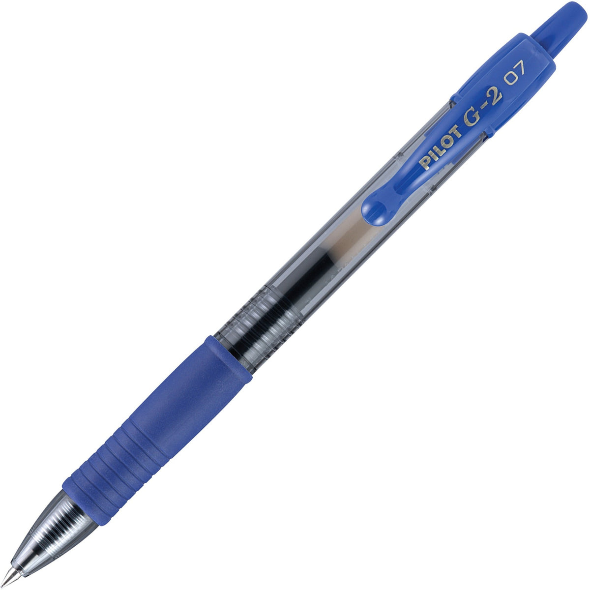 G2 Premium Gel Ink Retractable Pens - Fine 0.7mm Point Size - Refillable - Retractable - Blue Gel-based Ink - 12 / Dozen