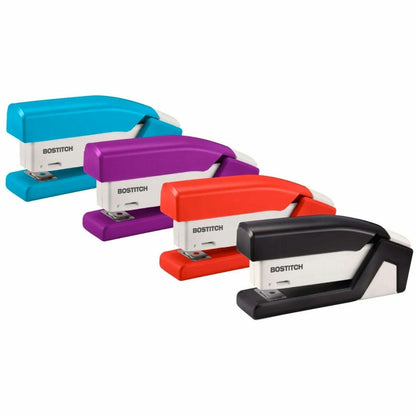 Bostitch InJoy Spring-Powered Antimicrobial Compact Stapler - Staples Upto 20 Sheet - Holds Upto 105 Staple - Half Strip
