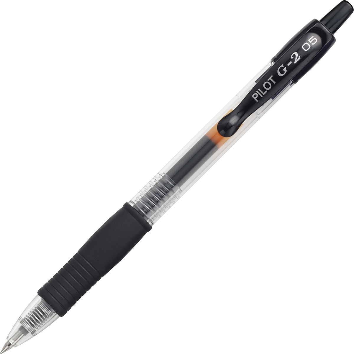 G2 Premium Gel Ink Retractable Pens - Extra Fine 0.5 mm Point Size - Refillable - Retractable - Black Gel-based Ink - 12