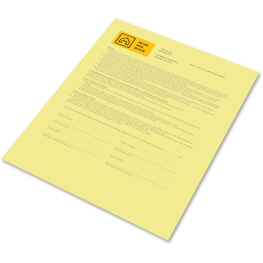 Xerox Bold Digital Carbonless Paper - Canary - Letter - 8 1/2" x 11" - Sustainable Forestry Initiative (SFI) - Capsule C