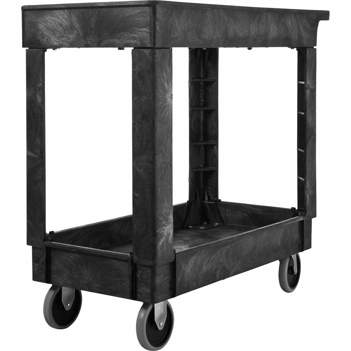 Rubbermaid Commercial 9T6600 Heavy-Duty Utility Cart - 2 Shelf - 500 lb Load Capacity - 4 Casters - 5" Caster Size - 1 E