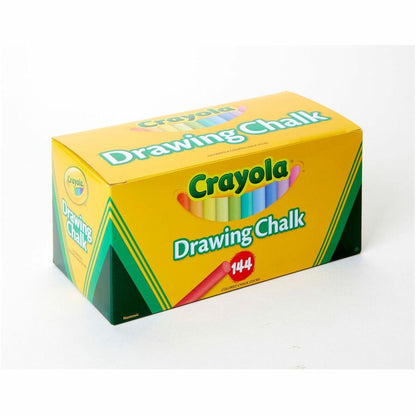 Crayola Colored Drawing Chalk Sticks - 3.2" Length x 0.4" Diameter - Assorted - Non-toxic - 1 Box