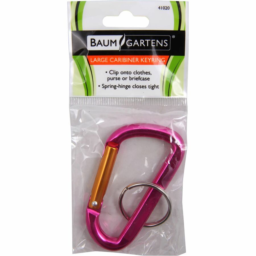Baumgartens Key Ring - Metal - Orange, Silver, Blue, Purple - 1 Each