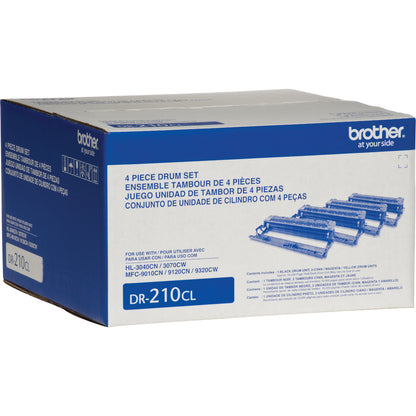 Brother DR210CL Replacement Drum - Laser Print Technology - 15000 - Black, Cyan, Yellow, Magenta - 4 / Carton