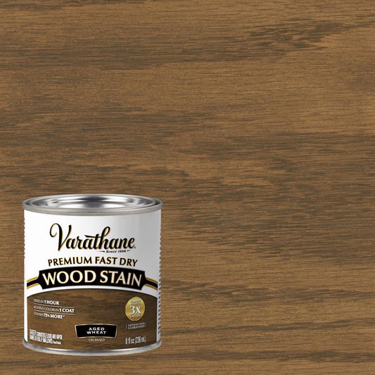 Varathane Premium Aged Wheat Oil-Based Urethane Modified Alkyd Fast Dry Wood Stain 1/2 pt