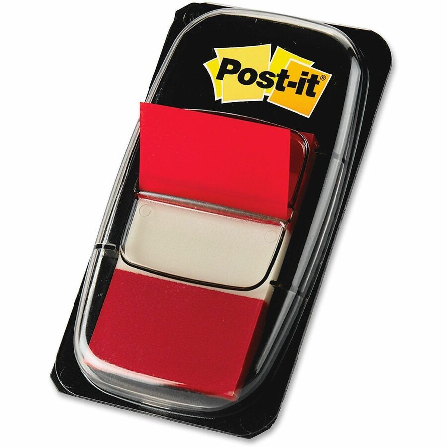 Post-it® Red Flag Value Pack - 600 x Red - 1" Flag/Note Width x 1 3/4" Flag/Note Length - Rectangle - Unruled - Red - Re