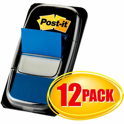 Post-it® Blue Flag Value Pack - 600 x Blue - 1" Flag/Note Width x 1 3/4" Flag/Note Length - Rectangle - Unruled - Blue -