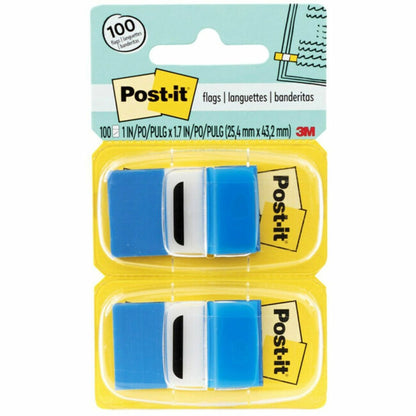 Post-it® Blue Flag Value Pack - 600 x Blue - 1" Flag/Note Width x 1 3/4" Flag/Note Length - Rectangle - Unruled - Blue -