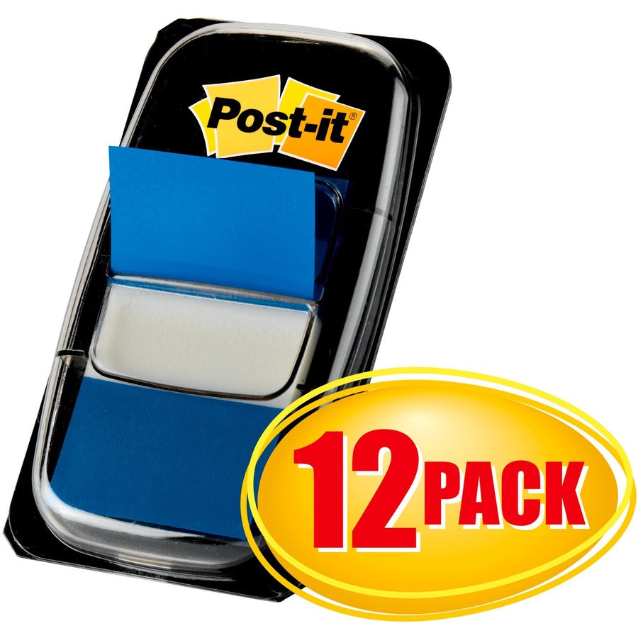 Post-it® Blue Flag Value Pack - 600 x Blue - 1" Flag/Note Width x 1 3/4" Flag/Note Length - Rectangle - Unruled - Blue -