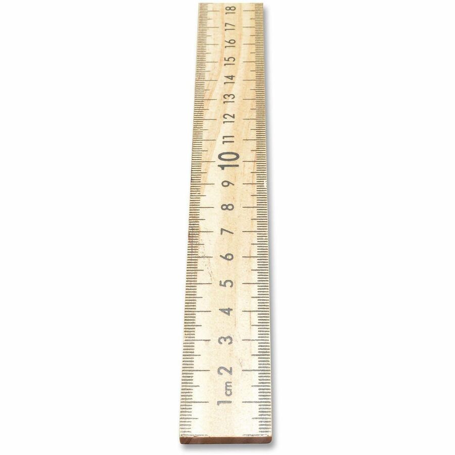 Westcott Hardwood Meterstick - 39.5" Length - 1/8 Graduations - Metric Measuring System - Wood - Woodgrain - 12 / Box