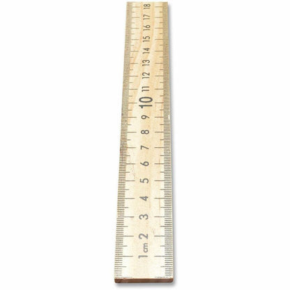 Westcott Hardwood Meterstick - 39.5" Length - 1/8 Graduations - Metric Measuring System - Wood - Woodgrain - 12 / Box