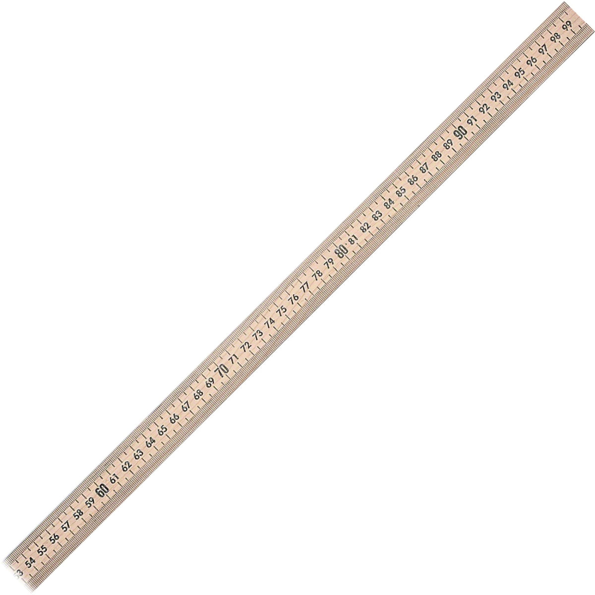 Westcott Hardwood Meterstick - 39.5" Length - 1/8 Graduations - Metric Measuring System - Wood - Woodgrain - 12 / Box