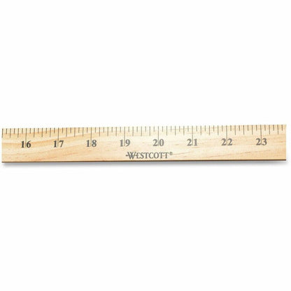 Westcott Hardwood Meterstick - 39.5" Length - 1/8 Graduations - Metric Measuring System - Wood - Woodgrain - 12 / Box