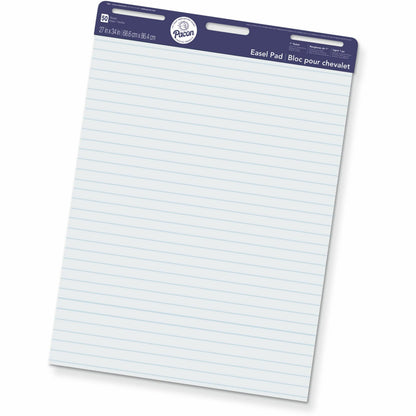 Pacon Ruled Easel Pads - 50 Sheets - Stapled/Glued - Front Ruling Surface - Ruled Front Ruling - 1" Ruled - 27" x 34" Sh