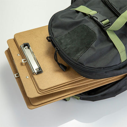 Officemate Low-profile Clipboard - 1" Clip Capacity - 9" x 12 1/2" Sheet Size - Hardboard - Brown - 1 Each