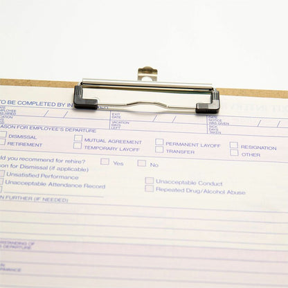 Officemate Low-profile Clipboard - 1" Clip Capacity - 9" x 12 1/2" Sheet Size - Hardboard - Brown - 1 Each