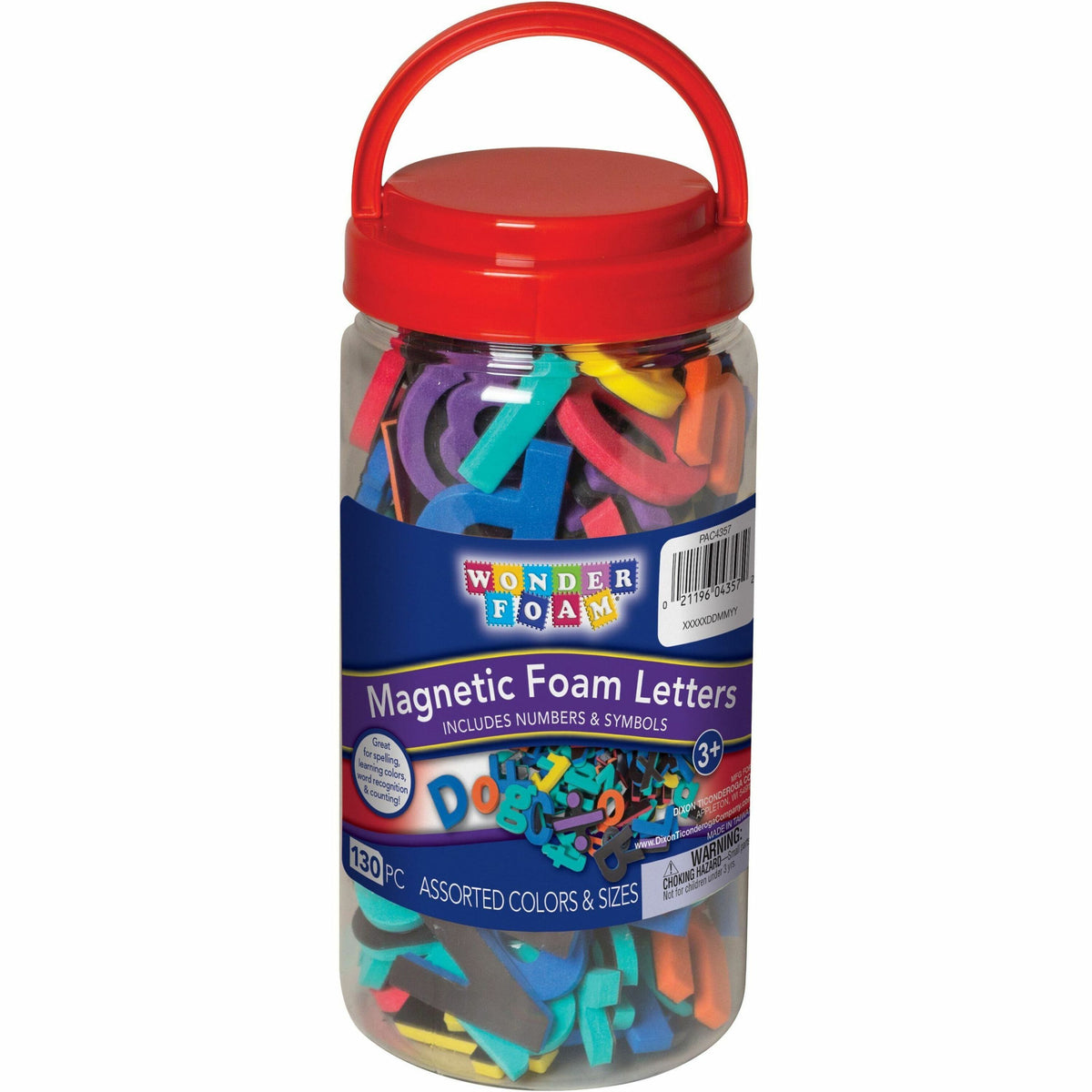 WonderFoam Magnetic Letters/Numbers - Magnetic - Washable - Assorted - Foam - 1 Set