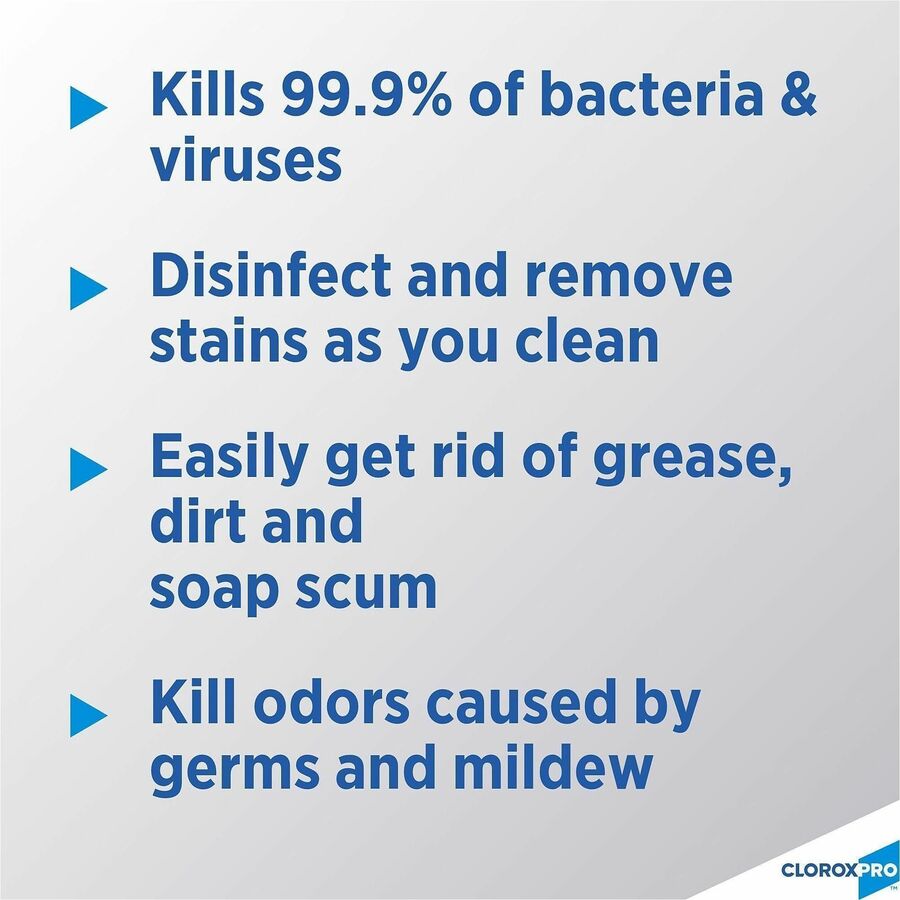 CloroxPro™ Clean-Up Disinfectant Cleaner with Bleach Refill - Liquid - 128 fl oz (4 quart) - Original Scent - 4 / Carton