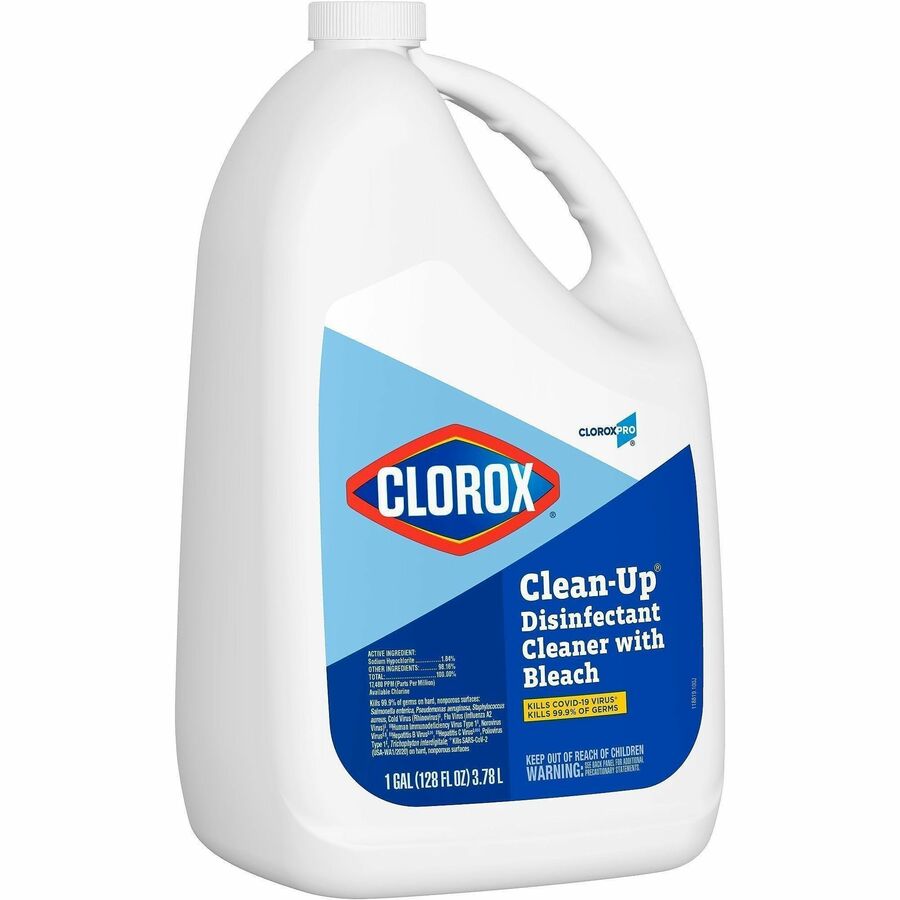 CloroxPro™ Clean-Up Disinfectant Cleaner with Bleach Refill - Liquid - 128 fl oz (4 quart) - Original Scent - 4 / Carton