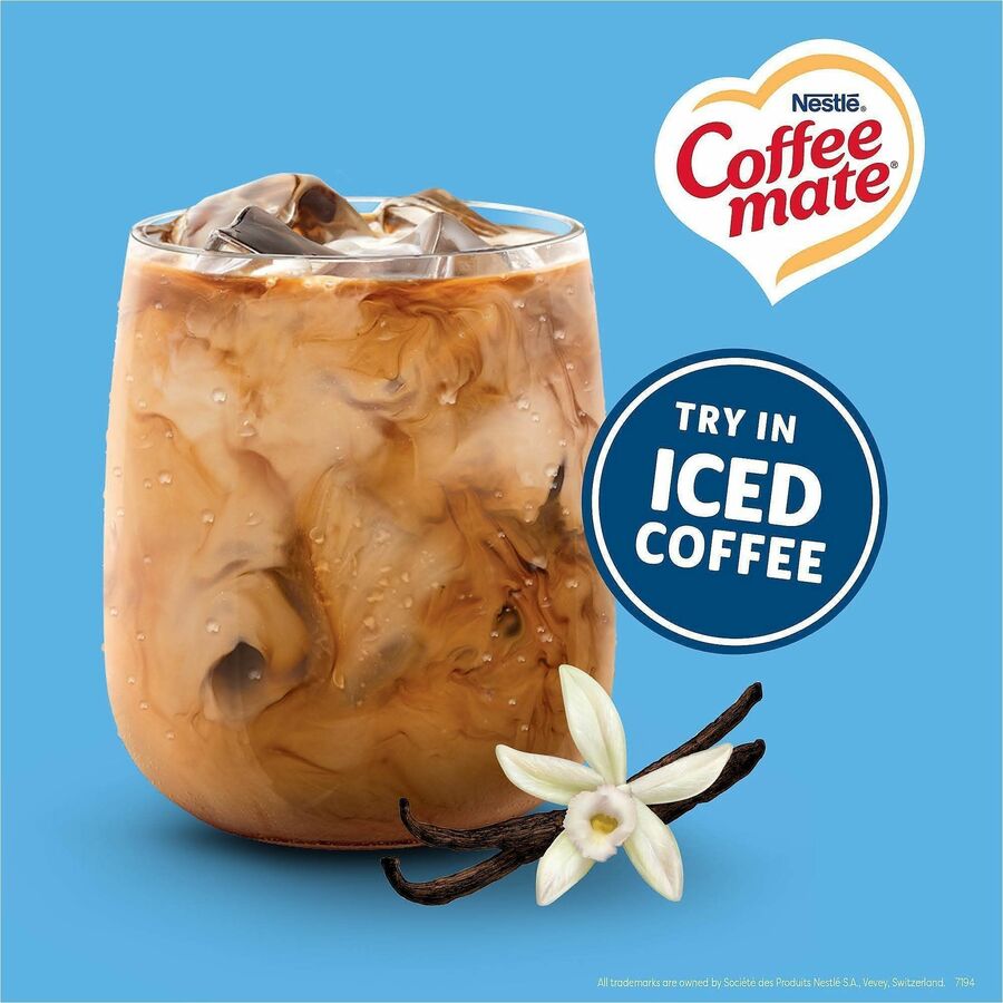 Coffee mate French Vanilla Nondairy Liquid Creamer Singles - Natural & Artificial French Vanilla Flavor - 0.38 fl oz (11