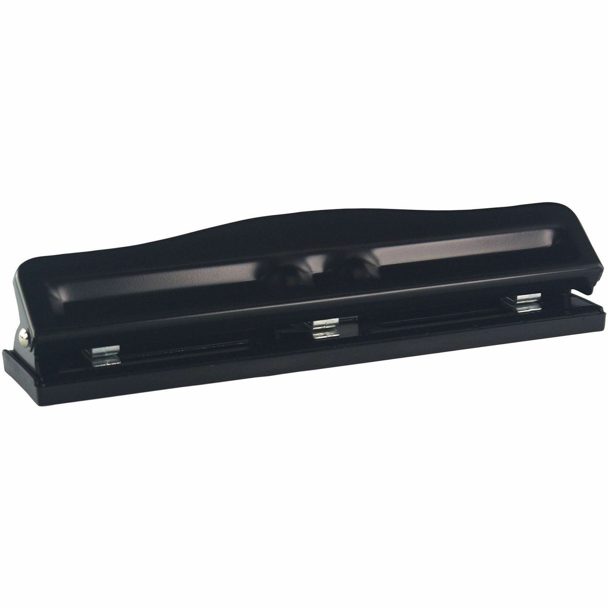 Business Source 3-Hole Adjustable Paper Punch - 3 Punch Head(s) - 11 Sheet of 16lb Paper - 1/4" Punch Size - Round Shape