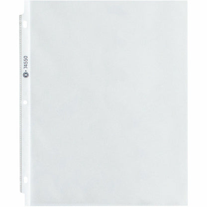 Business Source Top-Loading Poly Sheet Protectors - 3.3 mil Thickness - For Letter 8 1/2" x 11" Sheet - 3 x Holes - Ring