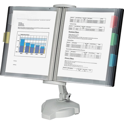 Fellowes Desktop Reference Rack - Desktop - 10 Panels - Support Letter 8.50" x 11" Media - 1 Each