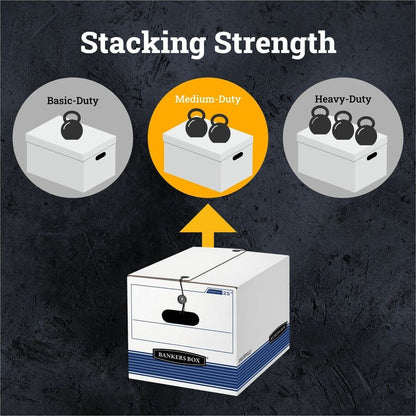 Bankers Box String/Button Storage Box - Internal Dimensions: 12" Width x 15.50" Depth x 10.25" Height - 4 / Carton
