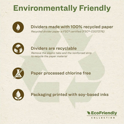 Avery EcoFriendly Recycled Dividers, 8 Tabs (3 Sets of 11081) - 24 x Divider(s) - 24 Tab(s) - Digit - 1-8, Table of Cont