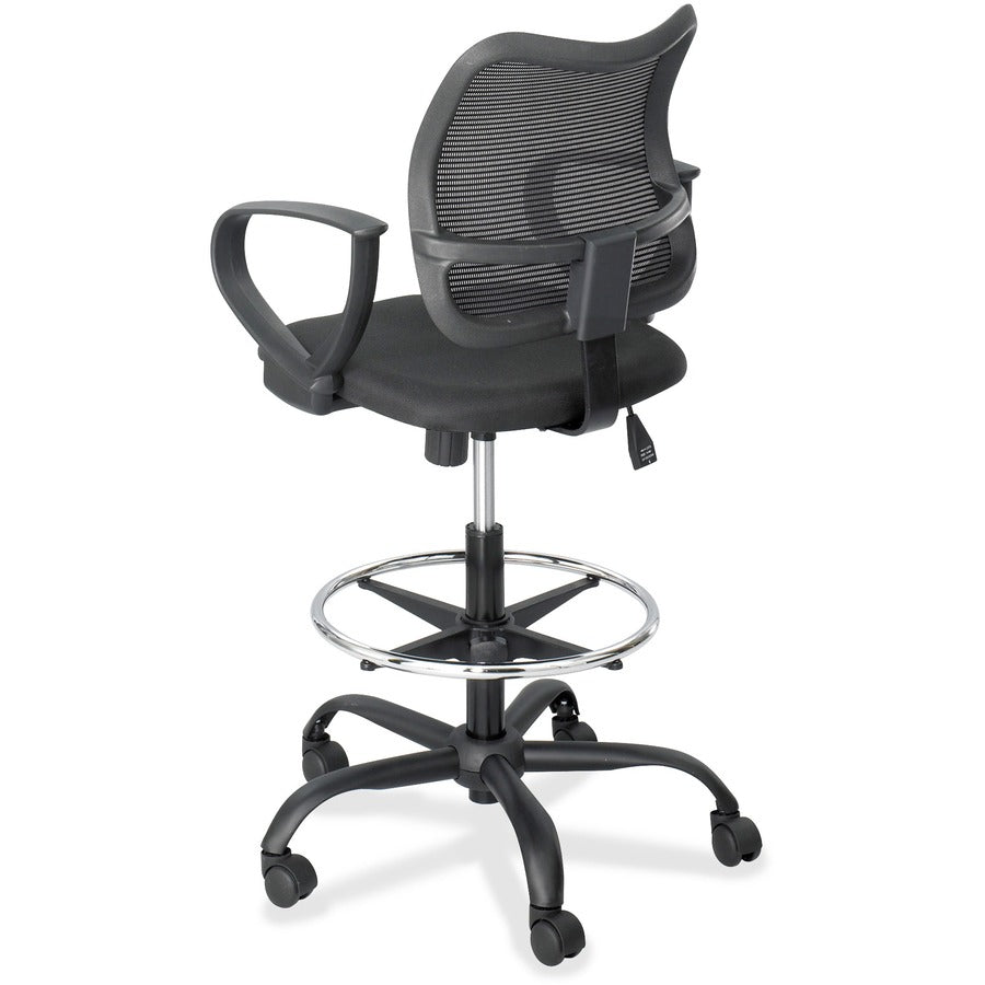 Safco Vue Extended Height Mesh Chair - Black Seat Color - Polyester Seat Material - Nylon Back Material - 5-star Base - 